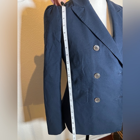 Rebecca Taylor tailored Blazer Jacket Navy size M - Picture 2 of 12